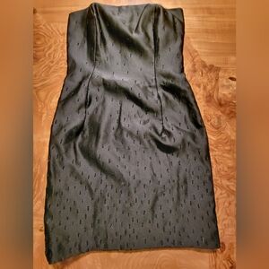 Vintage J.D. Stone by Deirdre Tarver Black Strapless Mini Cocktail Dress Size 4